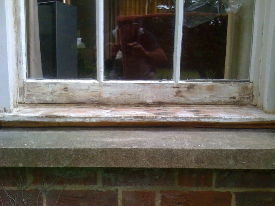 window frame wood paint