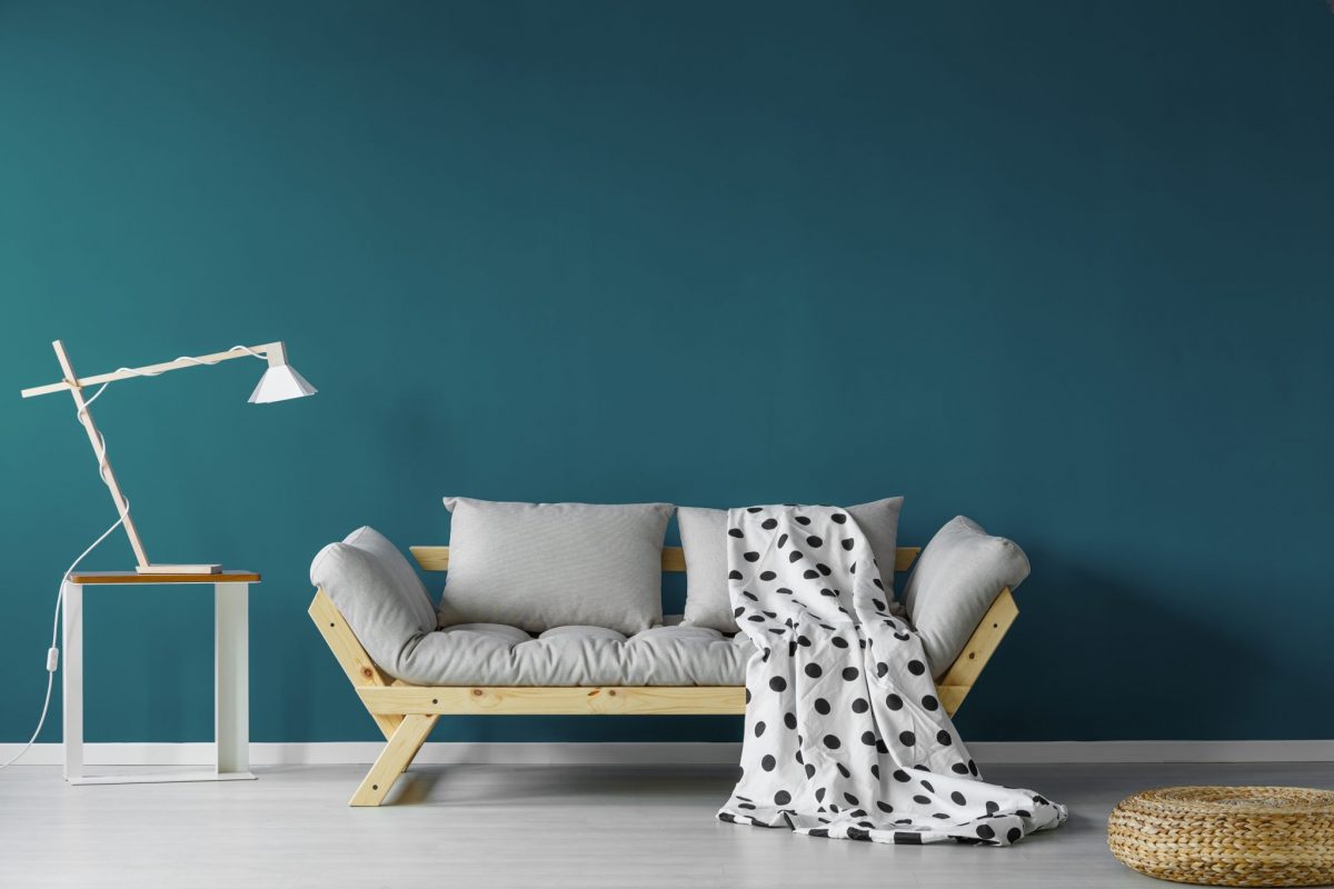 teal paint feature walls