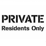 Private Residents Only Stencil
