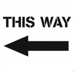This Way Left Stencil