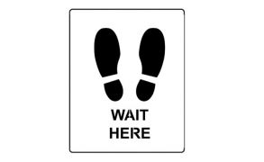 Centrecoat Social Distancing Stencil - Wait Here