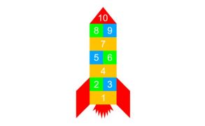 Centrecoat Thermoplastic Rocket Hopscotch Game