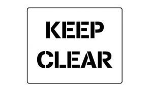 Centrecoat Industrial Road Stencil - Keep Clear