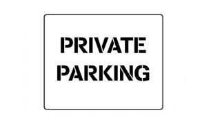 Centrecoat Industrial Road Stencil - Private Parking