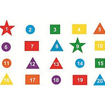 Centrecoat Thermoplastic 1-20 Numbers and Shapes