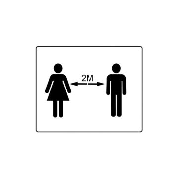 Centrecoat Social Distancing Stencil - 2 Metre Distance Marker
