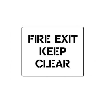 Centrecoat Industrial Road Stencil - Fire Exit Keep Clear