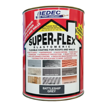 Bedec Superflex Elastomeric Coating for Roofs and Walls