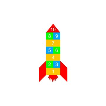 Centrecoat Thermoplastic Rocket Hopscotch Game