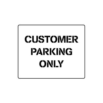 Centrecoat Industrial Road Stencil - Customer Parking Only