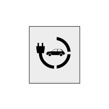 Centrecoat Industrial Road Stencil - Electric Car Charging