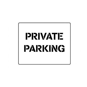 Centrecoat Industrial Road Stencil - Private Parking