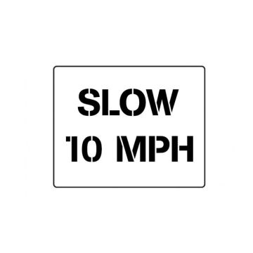 Centrecoat Industrial Road Stencil - Slow 10 MPH