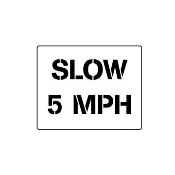 Centrecoat Industrial Road Stencil - Slow 5 MPH