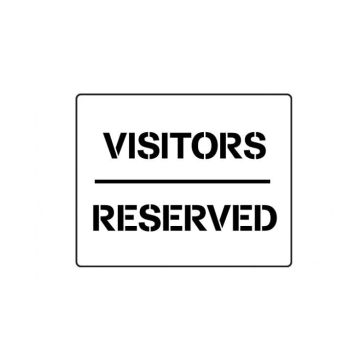 Centrecoat Industrial Road Stencil - Visitors Reserved