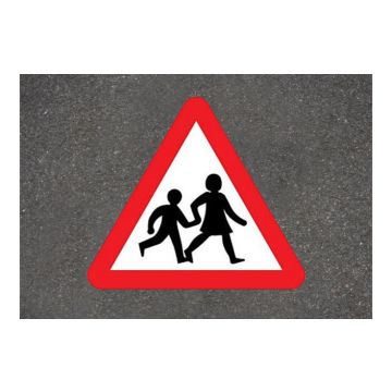 Centrecoat Thermoplastic Road Sign Children Crossing Warning