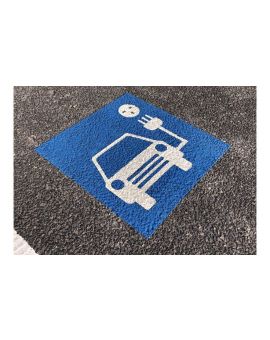 Centrecoat Thermoplastic Road Sign Electric Car Charging Logo
