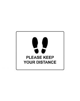 Centrecoat Social Distancing Stencil - Please Keep Your Distance