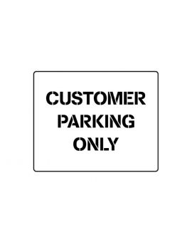 Centrecoat Industrial Road Stencil - Customer Parking Only