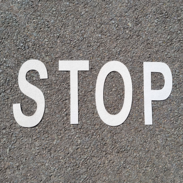 Centrecoat Preformed Thermoplastic Road Sign Words